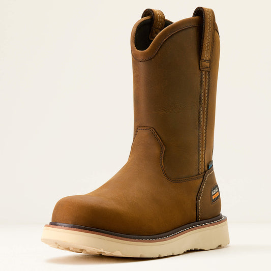 Rebar Wedge Pull-On Waterproof Work Boot Ariat Men|Work
