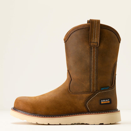 Rebar Wedge Pull-On Waterproof Work Boot Ariat Men|Work