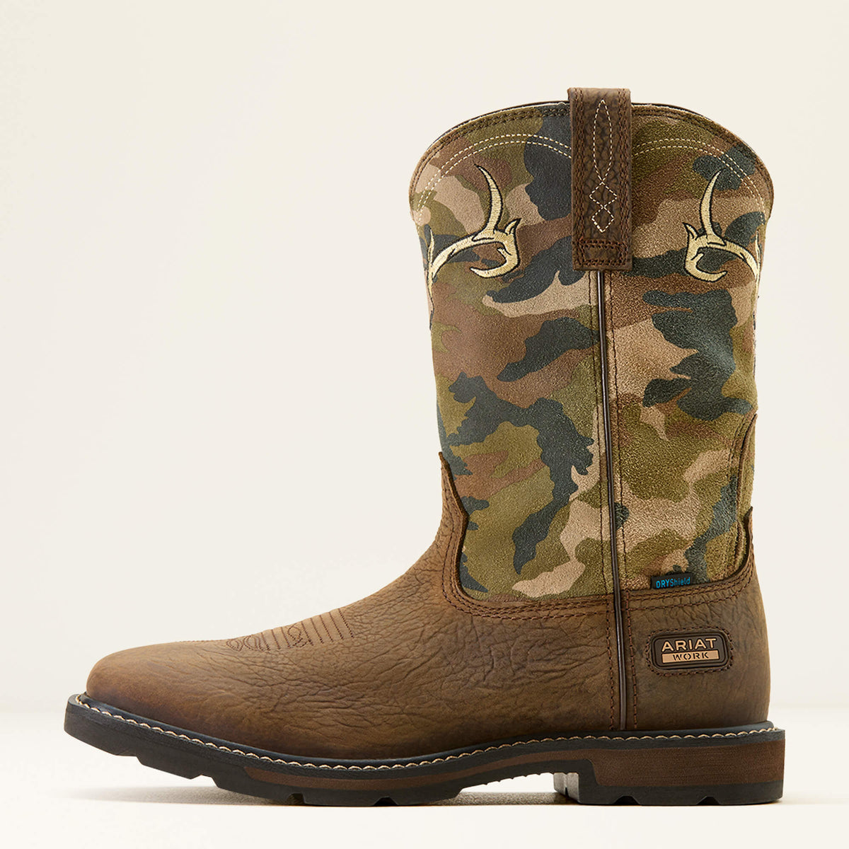 Groundbreaker Antler Waterproof Wide Square Toe Work Boot Ariat Men|Work