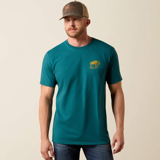 Ariat Bison Wander Flag Classic Fit T-Shirt Ariat Men