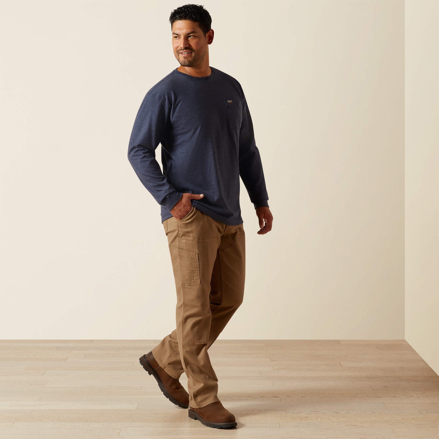 Rebar Cotton Strong Standard Logo Pocket T-Shirt Ariat Men|Work