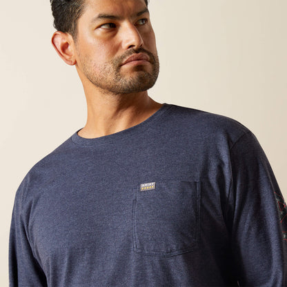 Rebar Cotton Strong Standard Logo Pocket T-Shirt Ariat Men|Work
