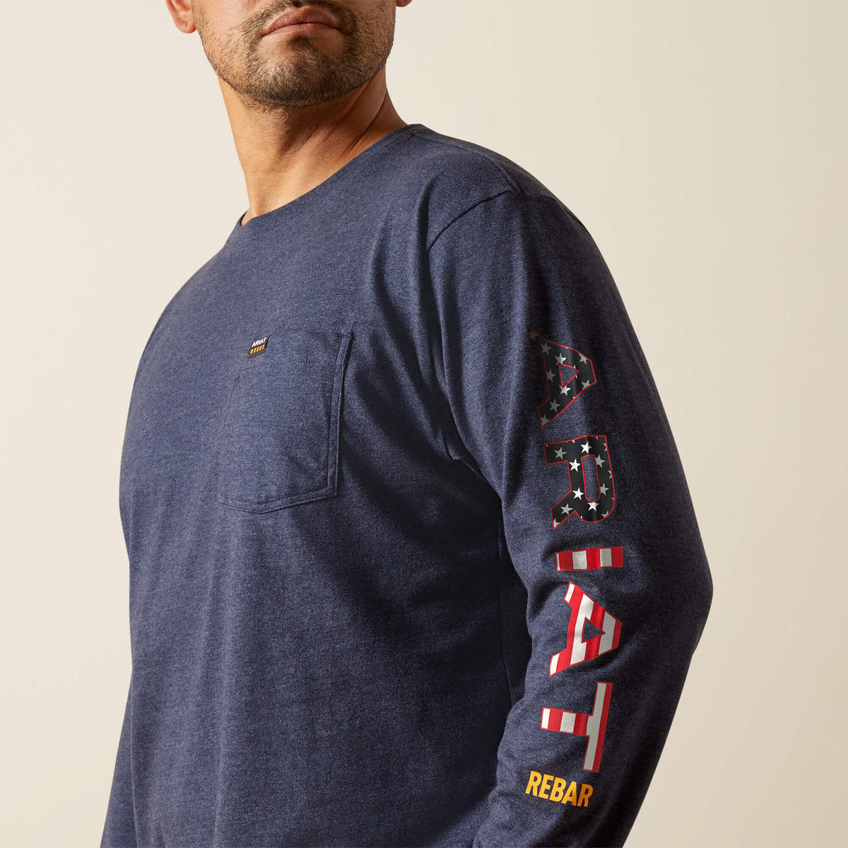 Rebar Cotton Strong Standard Logo Pocket T-Shirt Ariat Men|Work