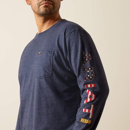 Rebar Cotton Strong Standard Logo Pocket T-Shirt Ariat Men|Work