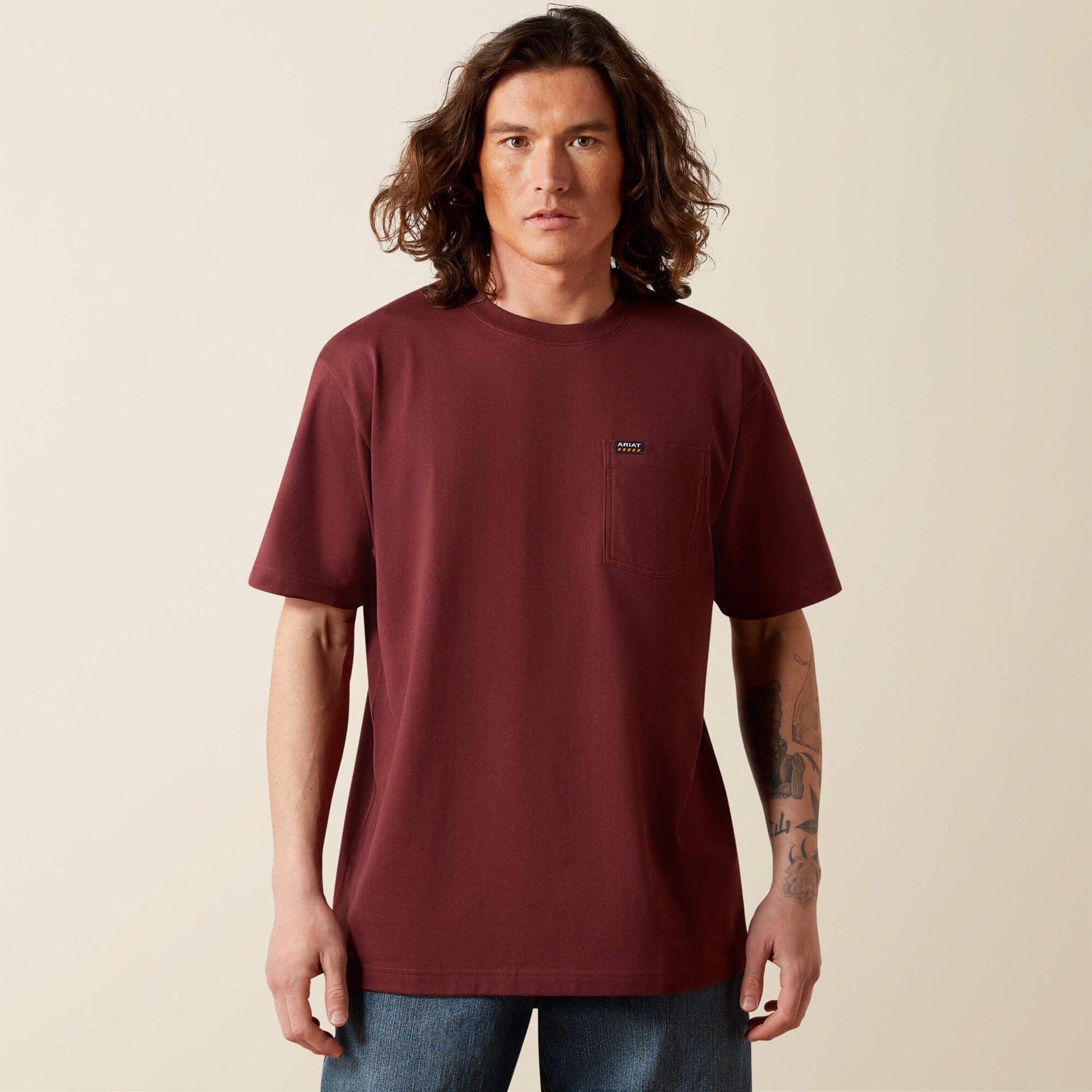 Rebar Cotton Strong Standard Pocket T-Shirt Ariat Men|Work