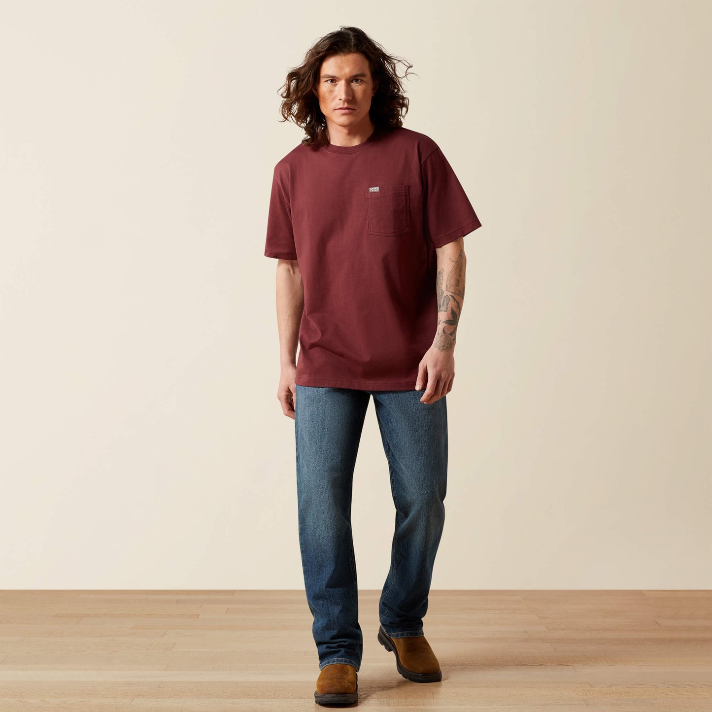 Rebar Cotton Strong Standard Pocket T-Shirt Ariat Men|Work