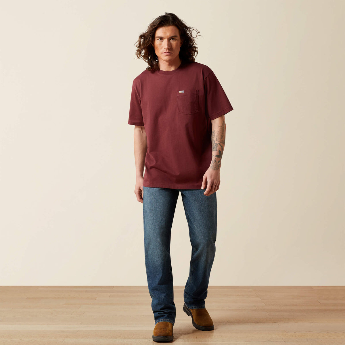 Rebar Cotton Strong Standard Pocket T-Shirt Ariat Men|Work