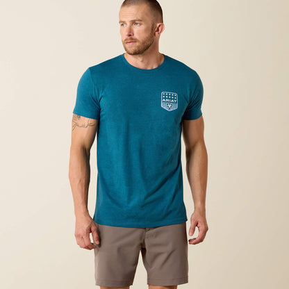 Ariat Stripe Patriotic Badge T-Shirt Ariat Men