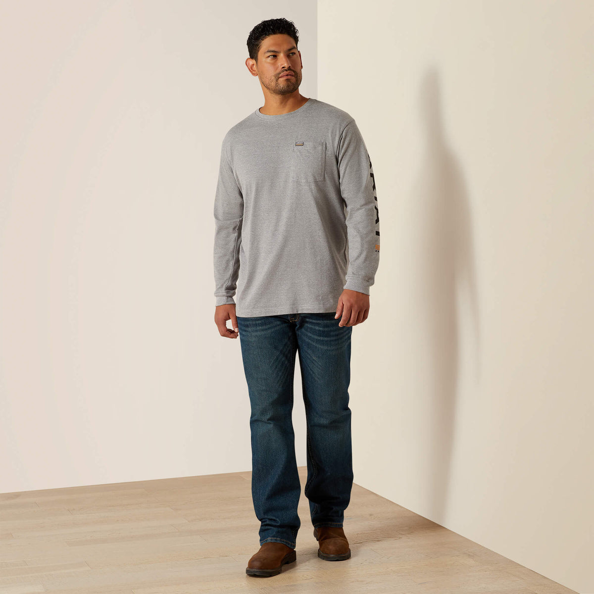 Rebar Cotton Strong Standard Logo Pocket T-Shirt Ariat Men|Work