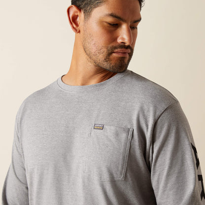 Rebar Cotton Strong Standard Logo Pocket T-Shirt Ariat Men|Work