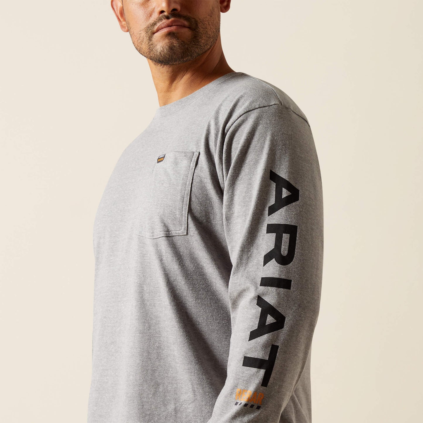 Rebar Cotton Strong Standard Logo Pocket T-Shirt Ariat Men|Work