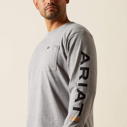 Rebar Cotton Strong Standard Logo Pocket T-Shirt Ariat Men|Work