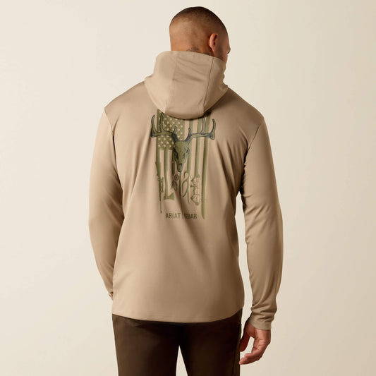 Rebar Sunblocker Outdoor Hooded Classic Fit Long Sleeve T-Shirt Ariat Men|Work