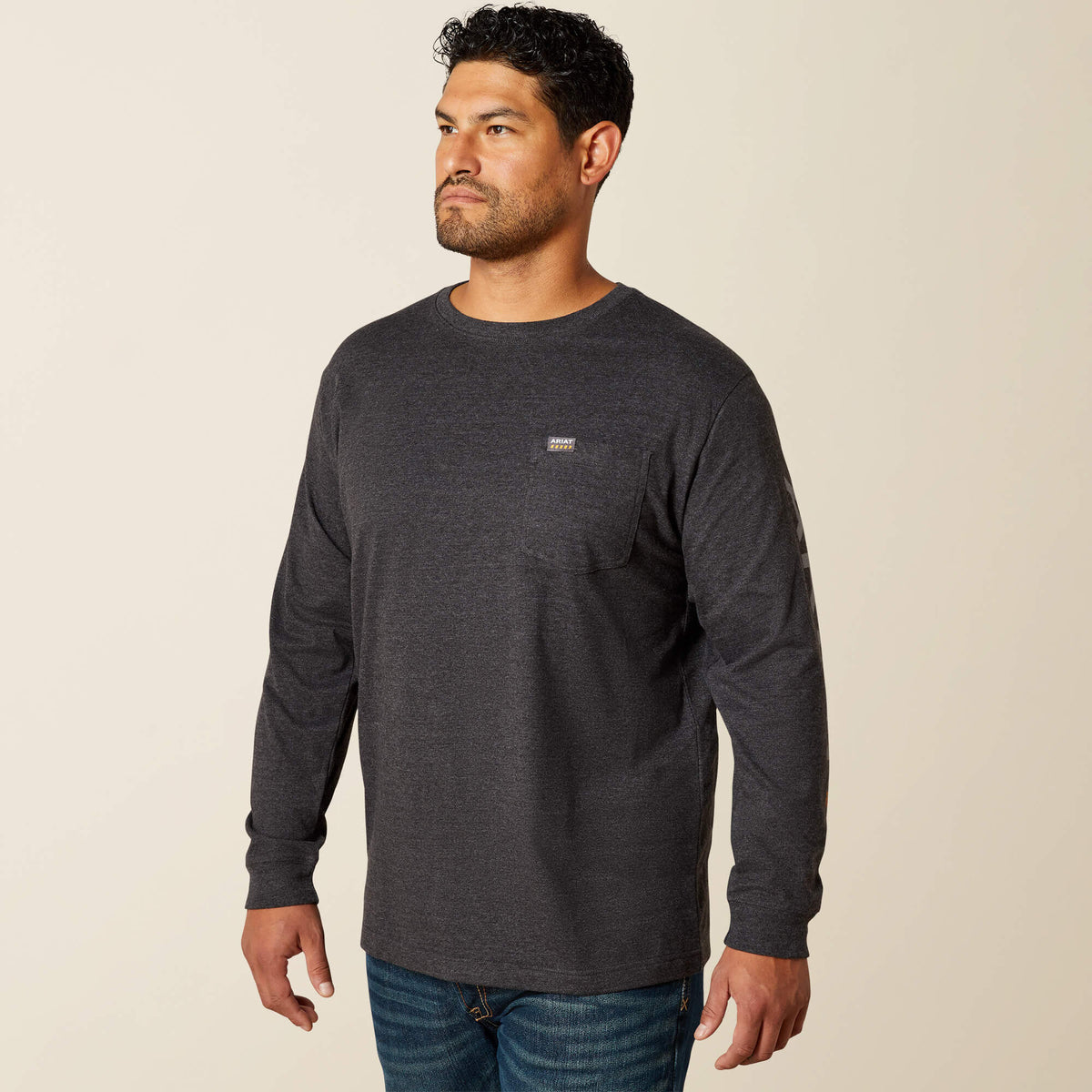 Rebar Cotton Strong Standard Logo Pocket T-Shirt Ariat Men|Work