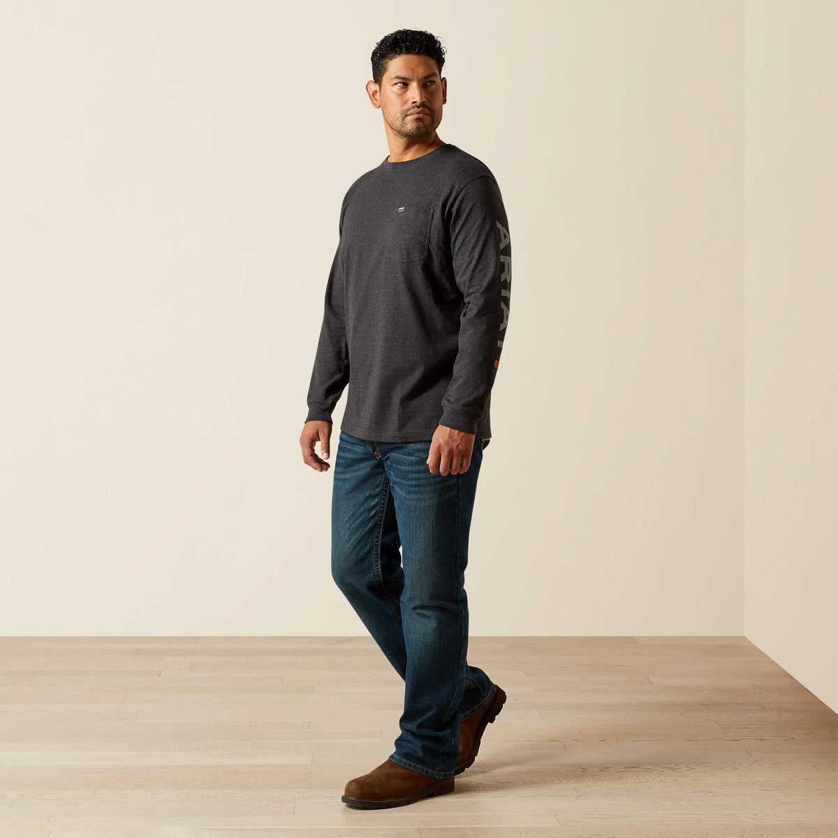Rebar Cotton Strong Standard Logo Pocket T-Shirt Ariat Men|Work