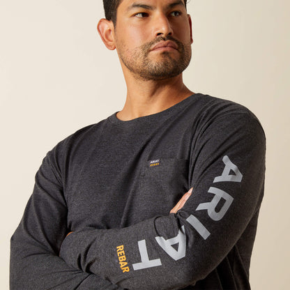 Rebar Cotton Strong Standard Logo Pocket T-Shirt Ariat Men|Work