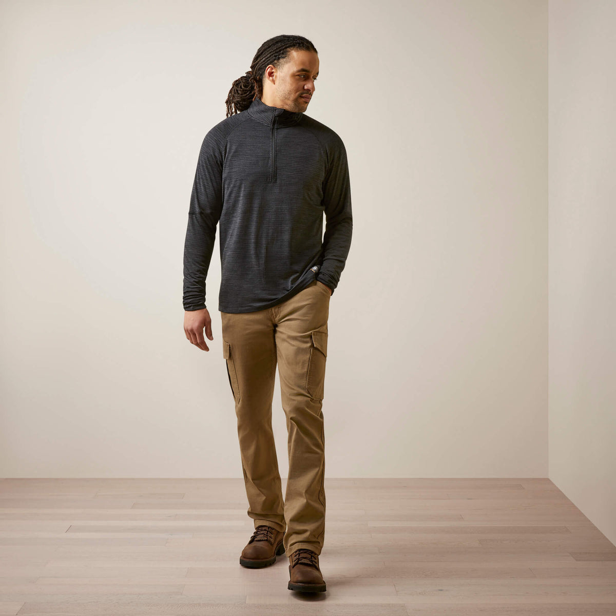 Rebar Gridwork Baselayer 1/4 Zip T-Shirt Ariat Men|Work
