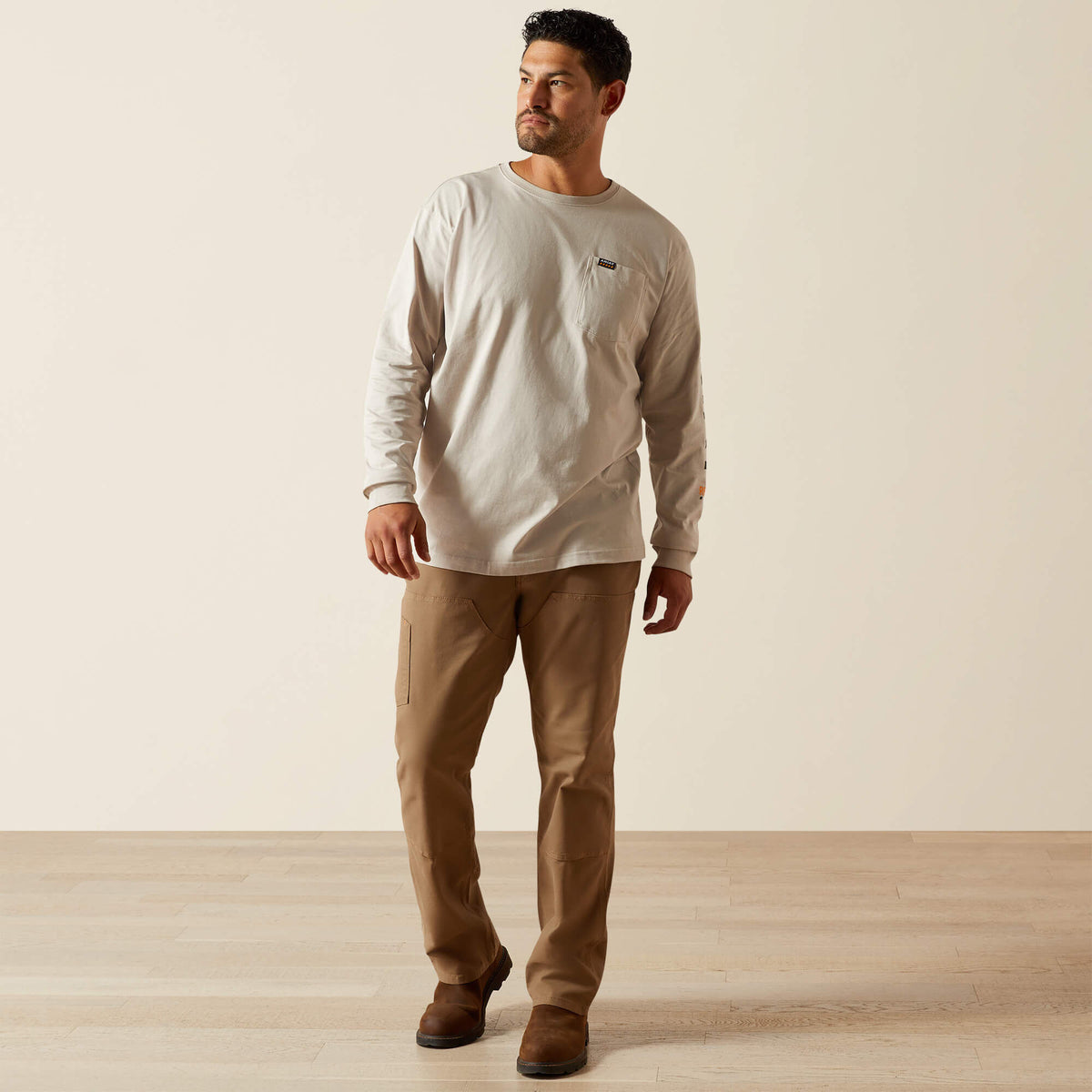Rebar Cotton Strong Standard Logo Pocket T-Shirt Ariat Men|Work