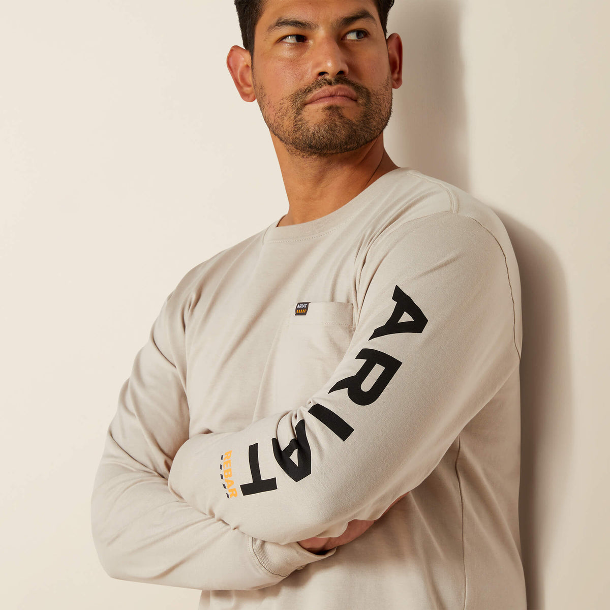 Rebar Cotton Strong Standard Logo Pocket T-Shirt Ariat Men|Work