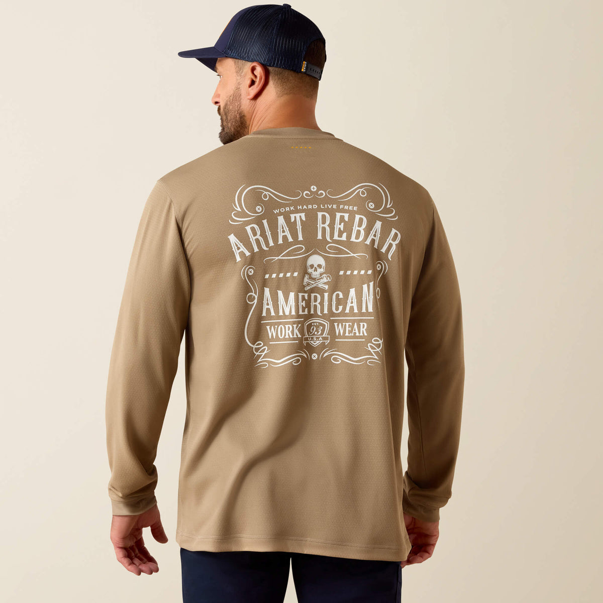 Rebar Heat Fighter Label Long Sleeve T-Shirt Ariat Men|Work