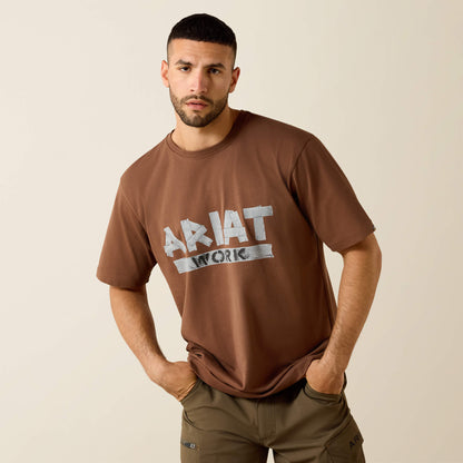 Rebar Cotton Strong Duct Logo T-Shirt Ariat Men|Work