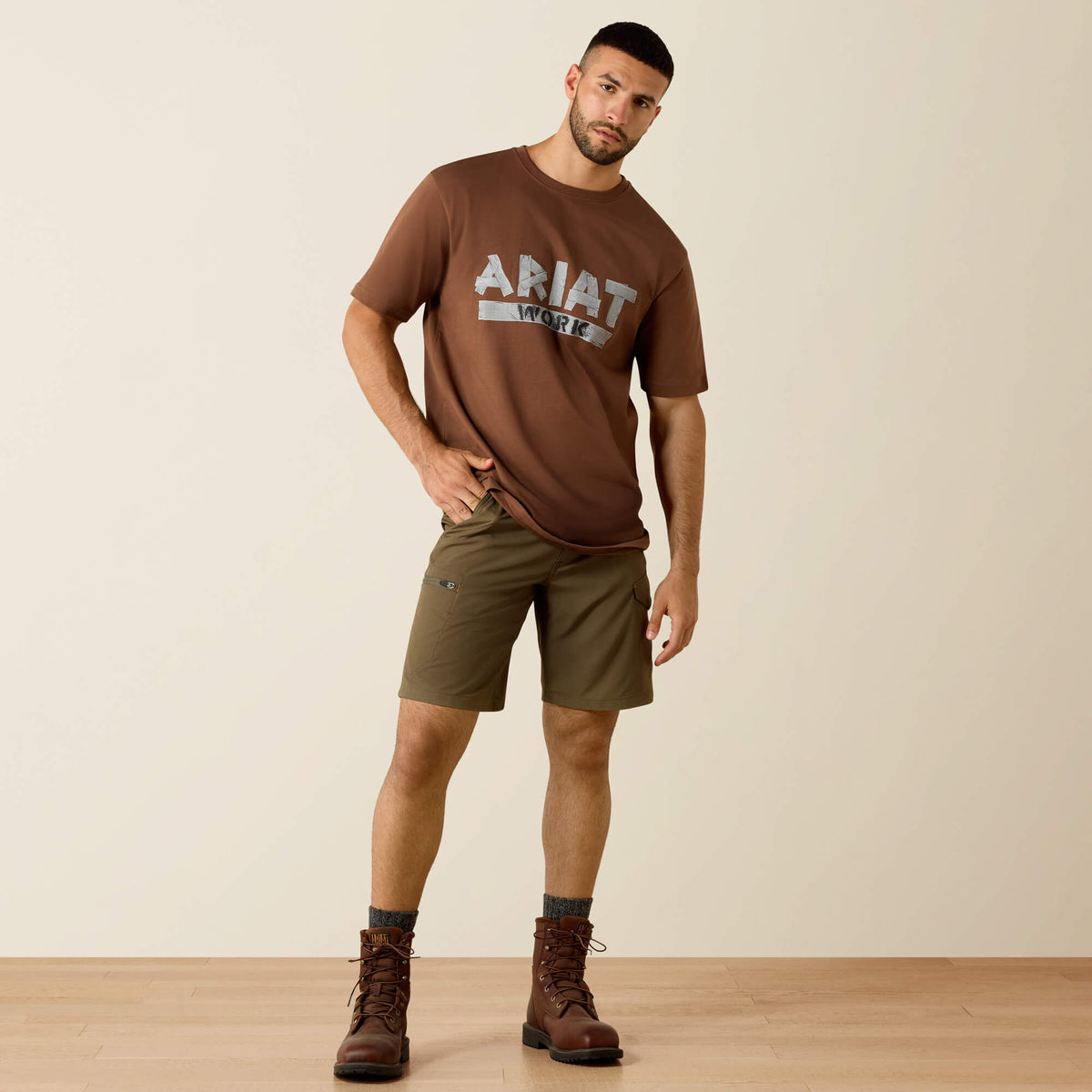 Rebar Cotton Strong Duct Logo T-Shirt Ariat Men|Work