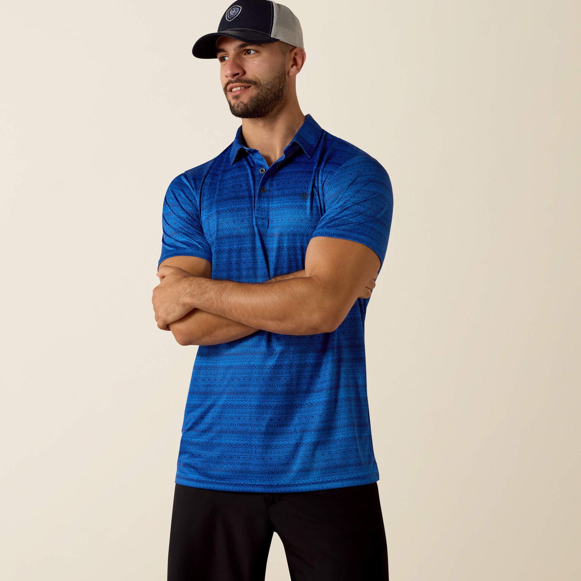 All Over Print Fitted Polo Ariat Men