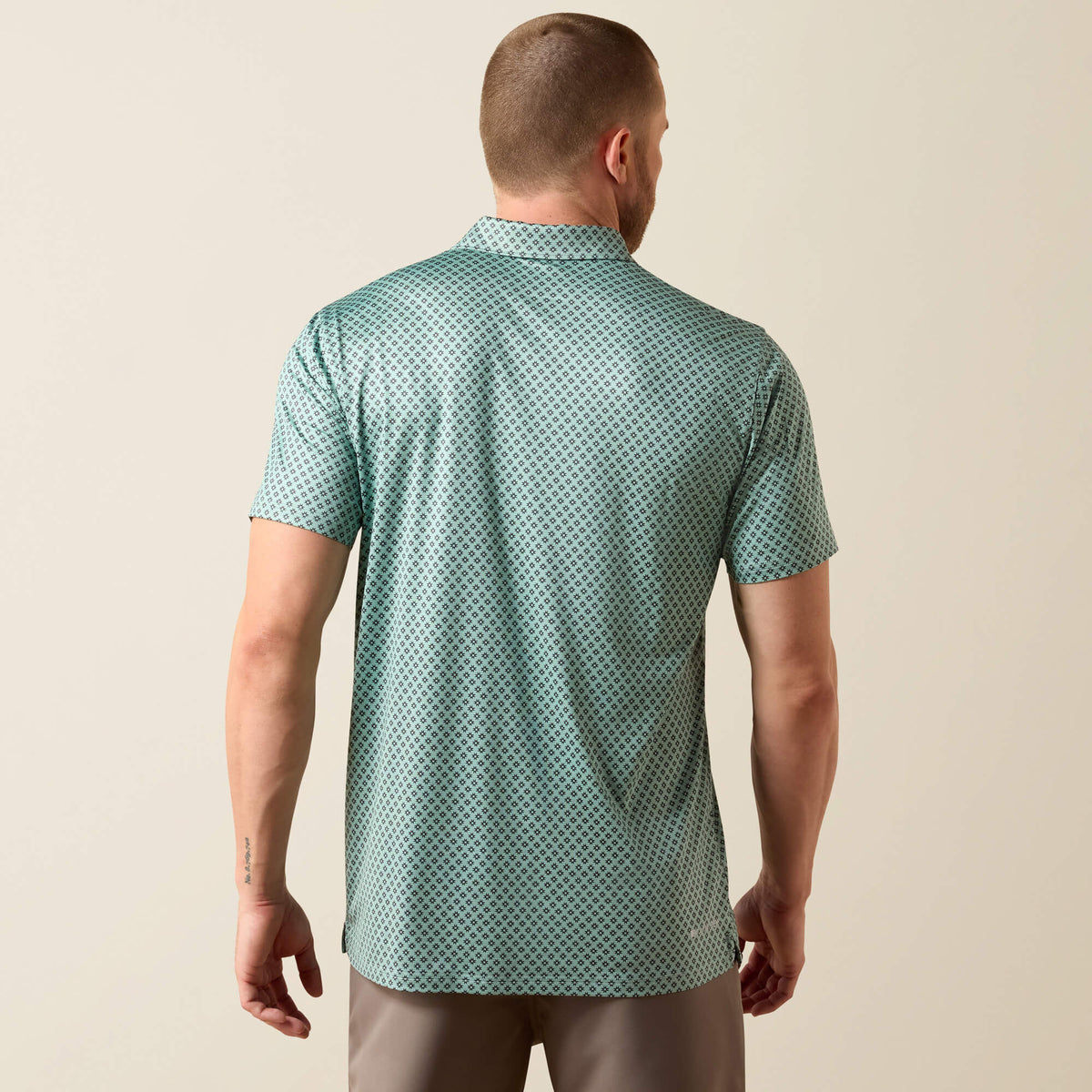 All Over Print Heathered Fitted Polo Ariat Men