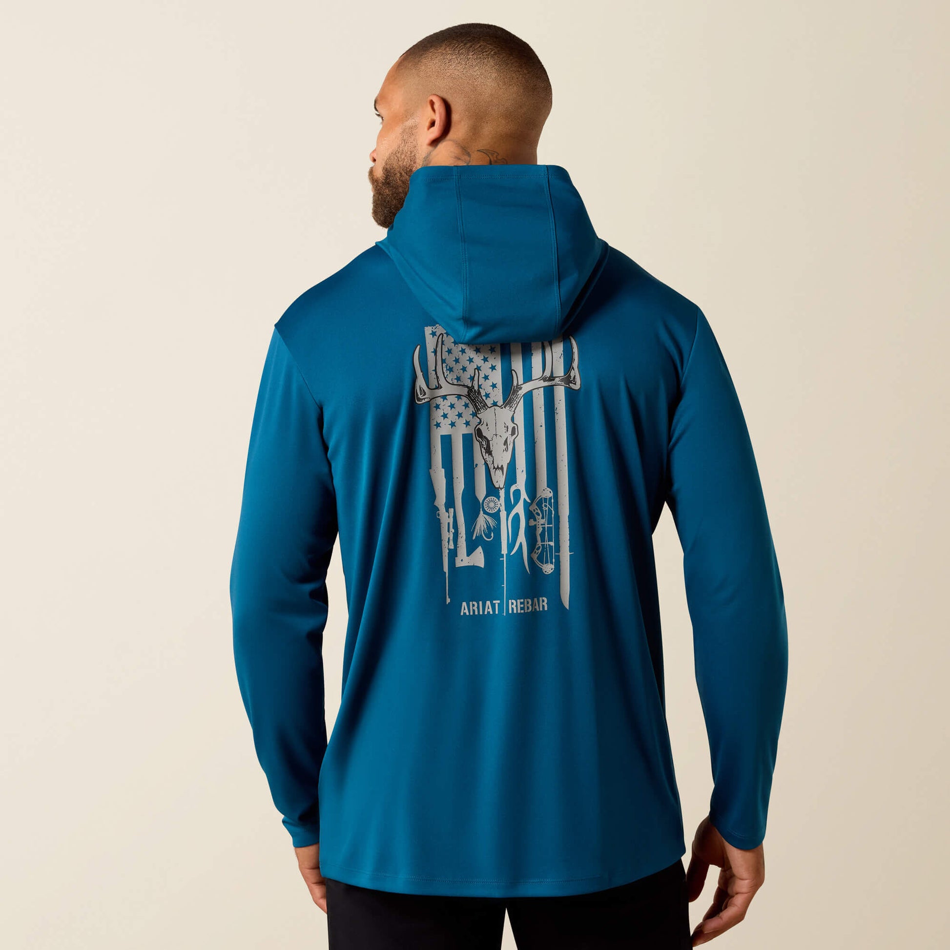 Rebar Sunblocker Outdoor Hooded Classic Fit Long Sleeve T-Shirt Ariat Men|Work
