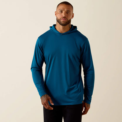 Rebar Sunblocker Outdoor Hooded Classic Fit Long Sleeve T-Shirt Ariat Men|Work
