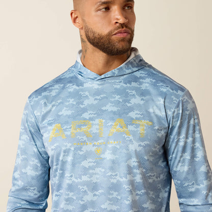 Rebar Sunblocker Printed Craft Hooded Long Sleeve T-Shirt Ariat Men|Work