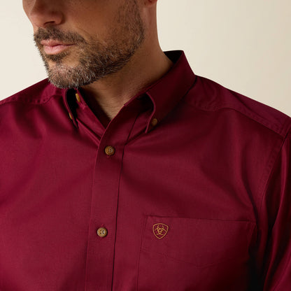 Solid Twill Fitted Shirt Ariat Men