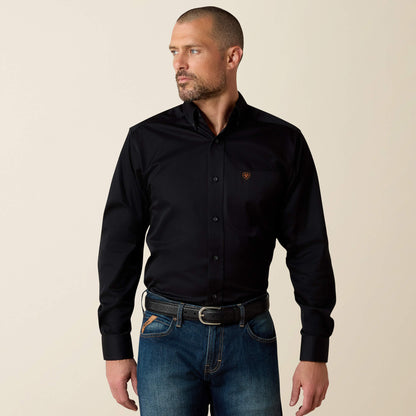 Solid Twill Fitted Shirt Ariat Men