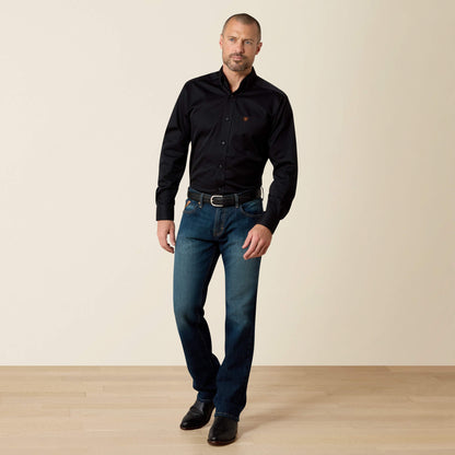Solid Twill Fitted Shirt Ariat Men