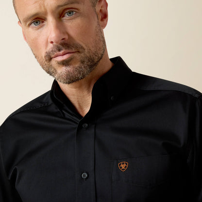 Solid Twill Fitted Shirt Ariat Men