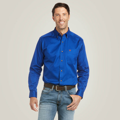 Solid Twill Fitted Shirt Ariat Men