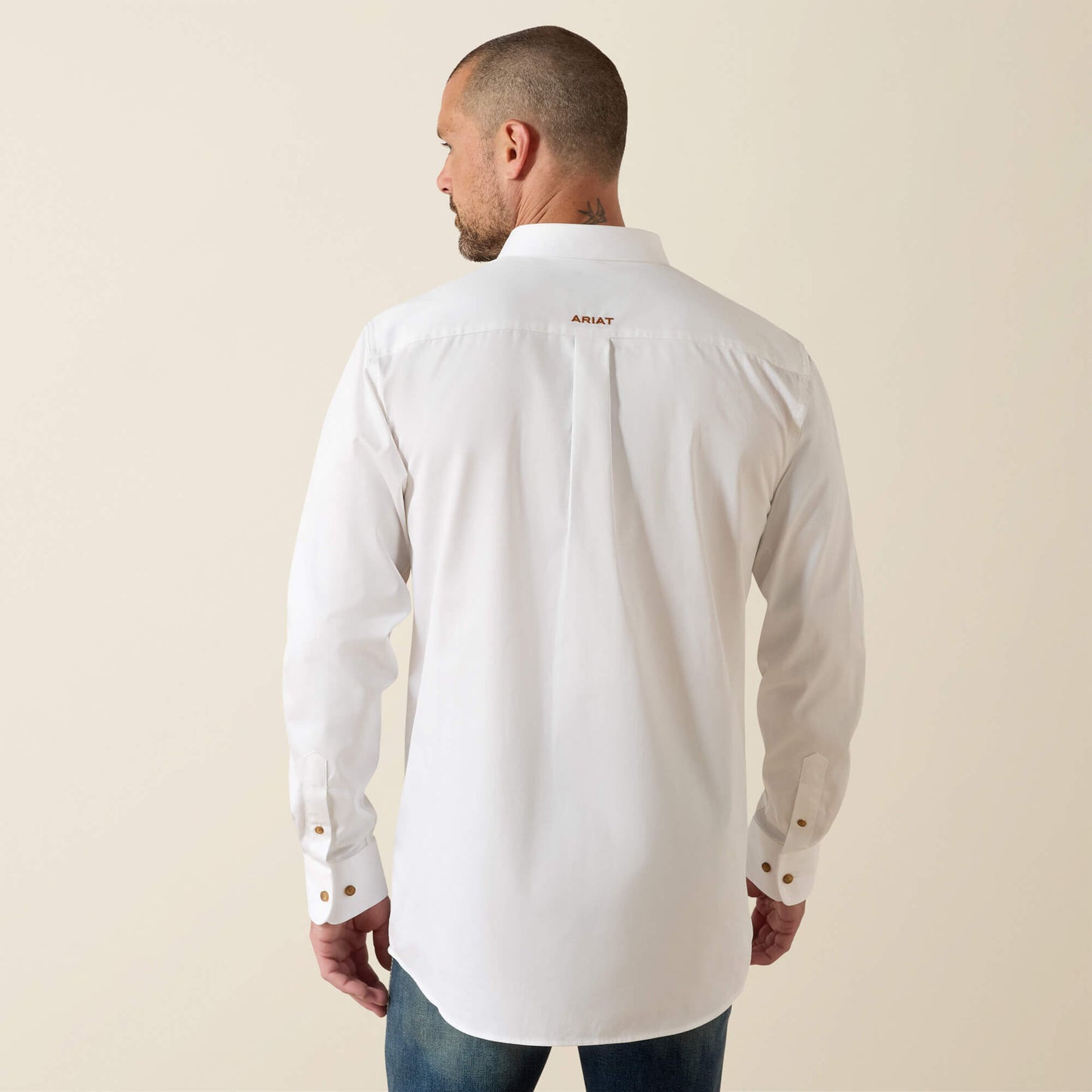 Solid Twill Fitted Shirt Ariat Men