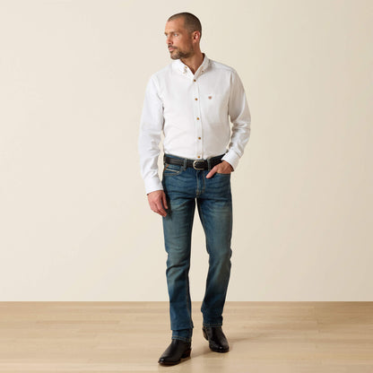 Solid Twill Fitted Shirt Ariat Men