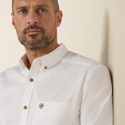 Solid Twill Fitted Shirt Ariat Men