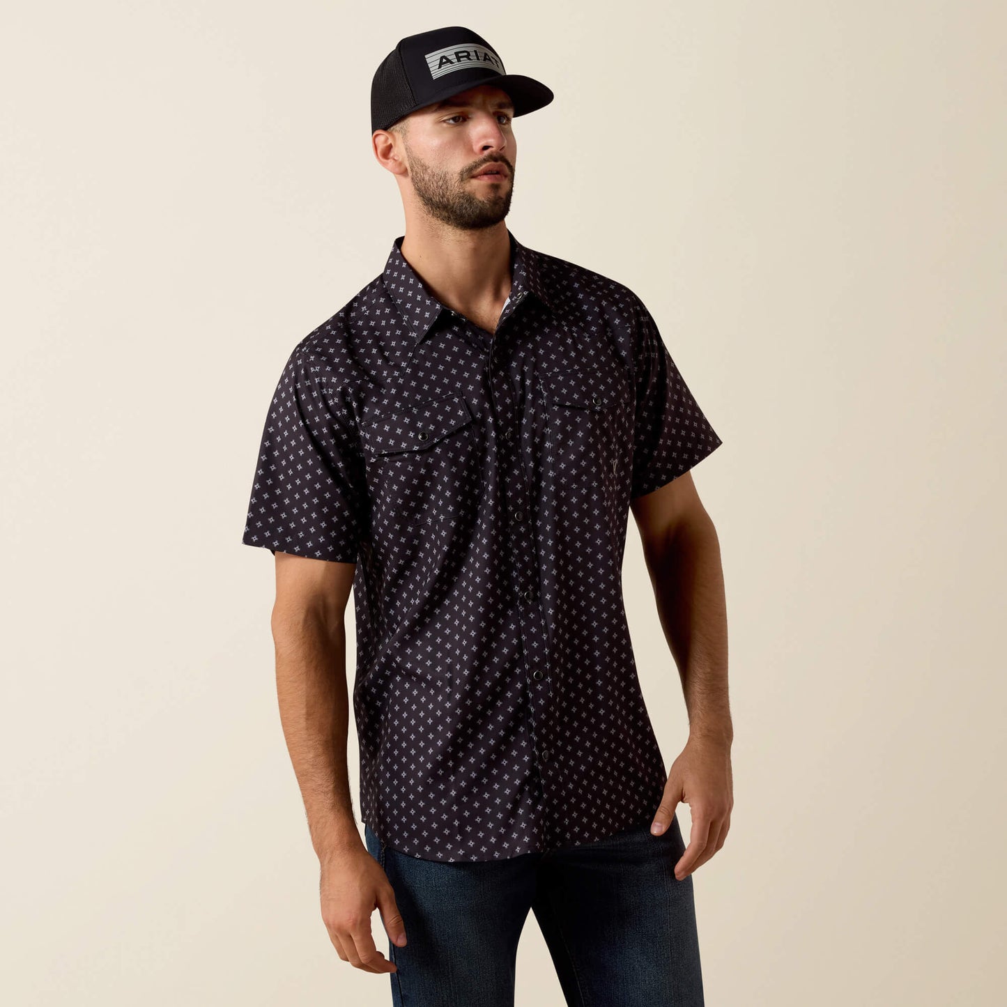 Printed VentTEK Western Fitted Snap Shirt Ariat Men