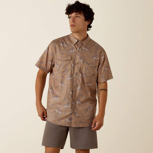 Printed VentTEK Western Fitted Snap Shirt Ariat Men