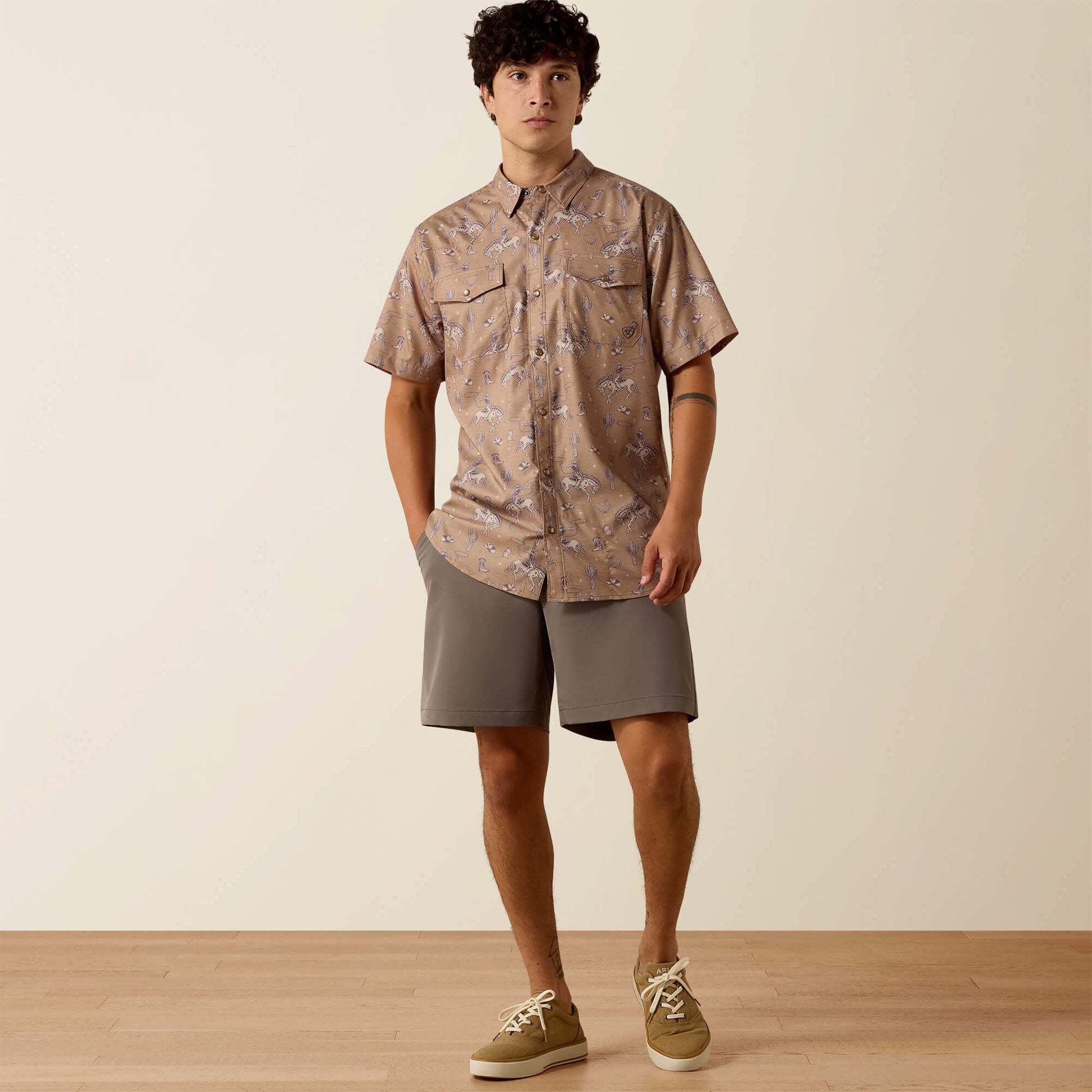 Printed VentTEK Western Fitted Snap Shirt Ariat Men