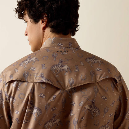 Printed VentTEK Western Fitted Snap Shirt Ariat Men