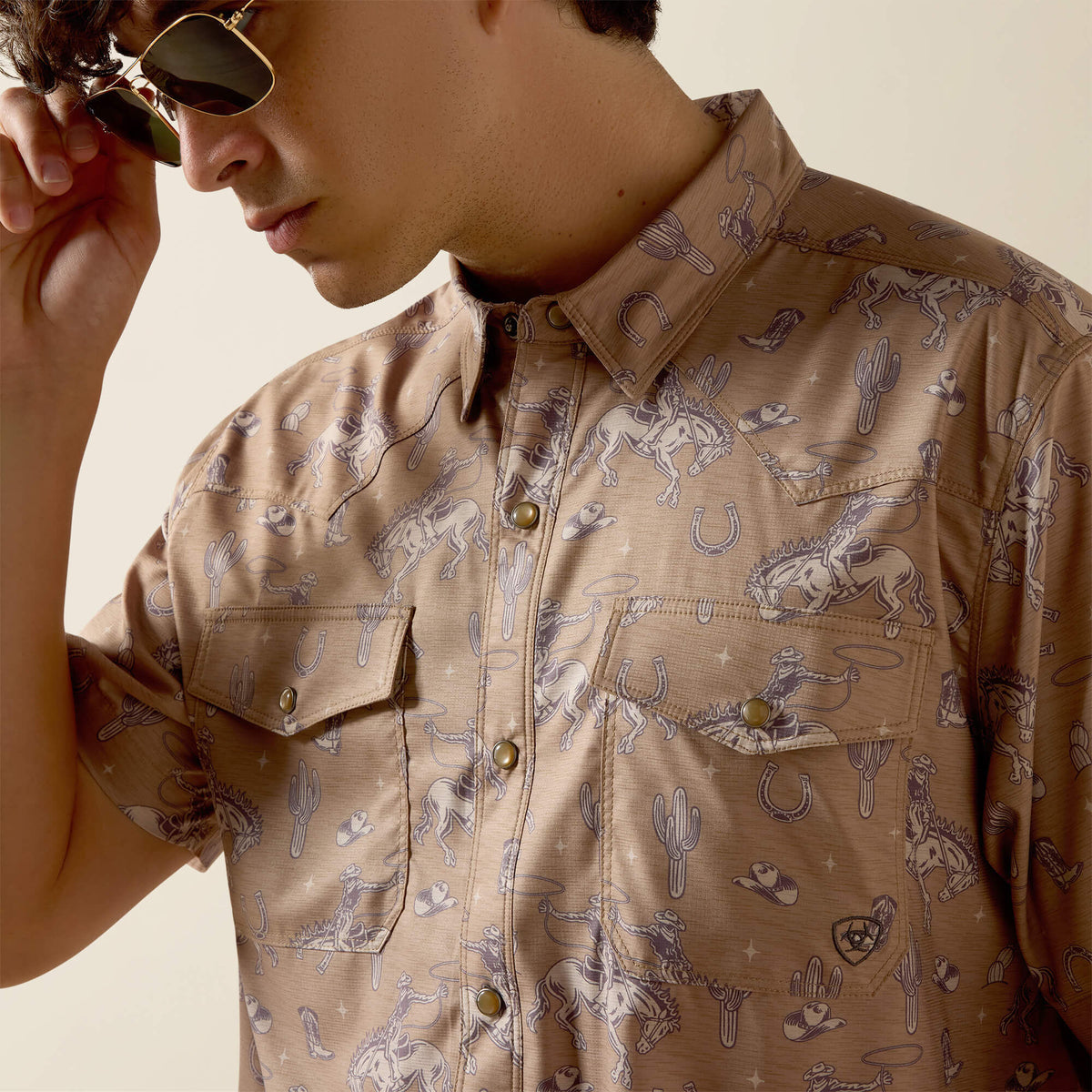Printed VentTEK Western Fitted Snap Shirt Ariat Men