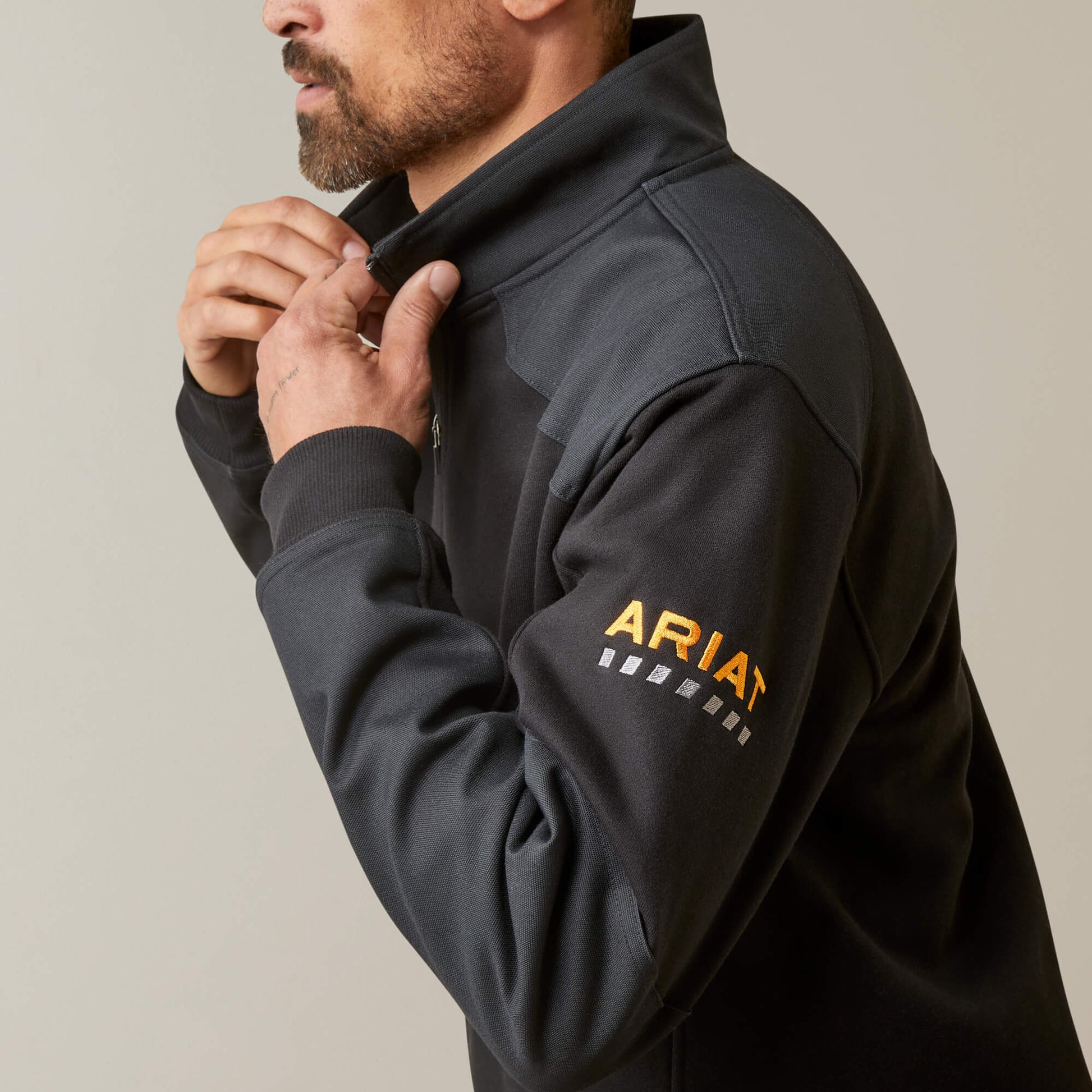 Rebar Workman Duracanvas 1/4 Zip Sweatshirt Ariat Men|Work