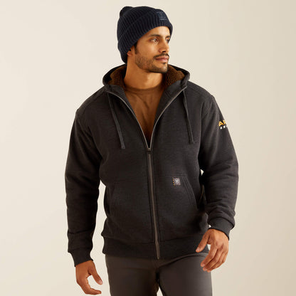 Rebar All-Weather Sherpa-Lined Full Zip Hoodie Ariat Men|Work