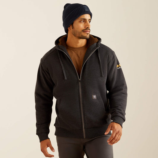 Rebar All-Weather Sherpa-Lined Full Zip Hoodie Ariat Men|Work