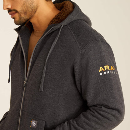 Rebar All-Weather Sherpa-Lined Full Zip Hoodie Ariat Men|Work