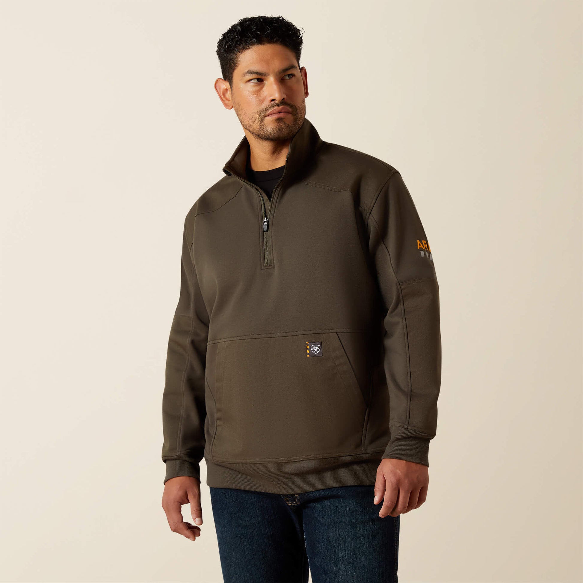 Rebar Workman Duracanvas 1/4 Zip Sweatshirt Ariat Men|Work