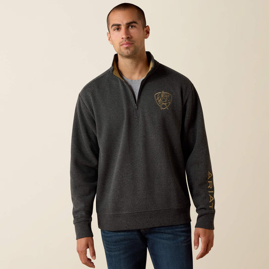 Logo PBR 1/4 Zip Sweatshirt Ariat Men